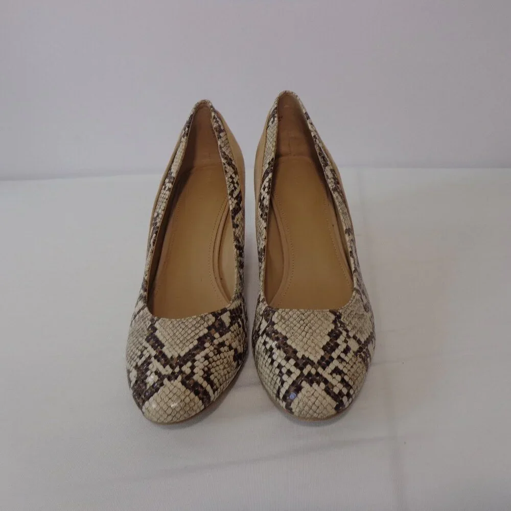 Violet & Red Persia Shoes‎ Wedge Pump Faux Snakeskin Leather Women Size 8.5M